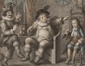 The Clown, Sir Toby Belch, & Sir Andrew Aguecheek, 1792 Stippled engraving by P.W. Tomkins, 1792