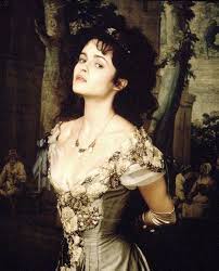 Helena Bonham Carter as Olivia, 1996 Olivia in a gold evening dress