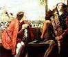 Viola and Orsino by Walter H. Deverell, 1850 Viola considering Orsino