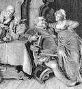 Falstaff partying in a tavern