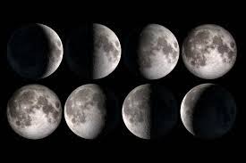 Eight moon phase images