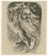 King Lear with flowers in his hair by Sir John Gilbert