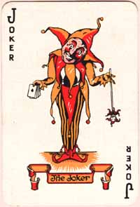 Joker playing card