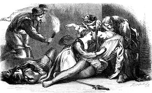 Bianca and others attending to the wounded  Cassio