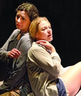Emilia and Desdemona as Desdemona sings willow song